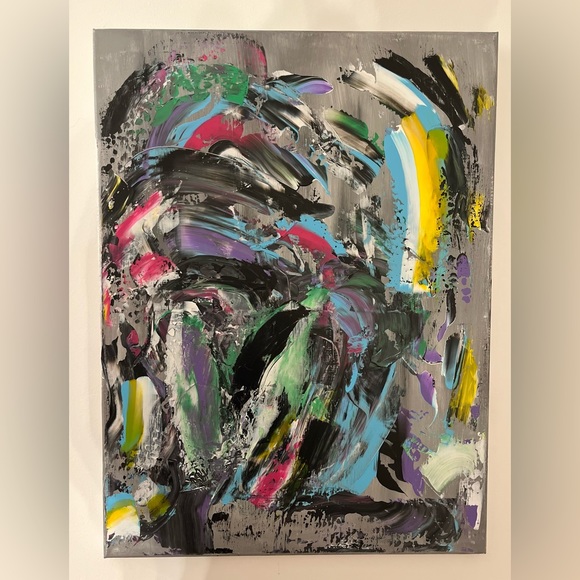 Original acrylic piece titled - Licorice and Taffy - Picture 8 of 9